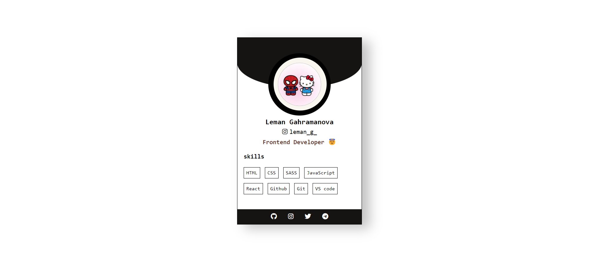 profil card