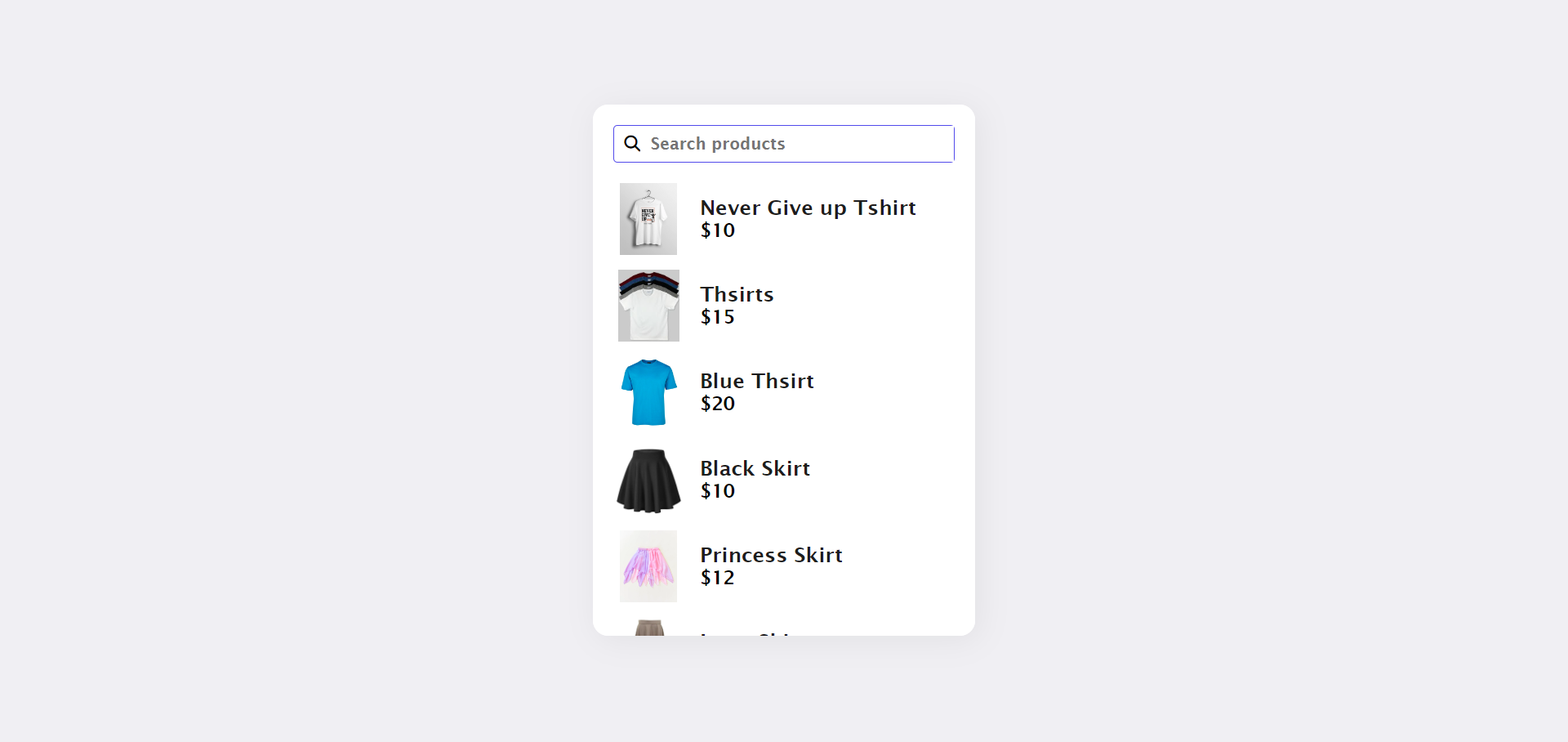 search bar